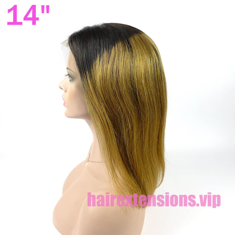 Lace Frontal Bob Wig Human Hair Material Color 1B/27