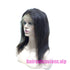 High density human hair made lace frontal wig straight with natural black color