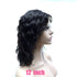 Virgin hair lace wig water wave curly black color 13*4" frontal lace design 12" short wig