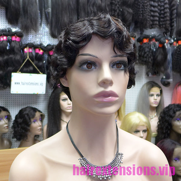 Pixie Style Wig Short  Fashional  Human Hair Made